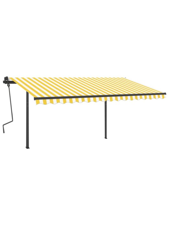 Automatiniu būdu ištraukiama markizė, geltona ir balta, 4x3,5m