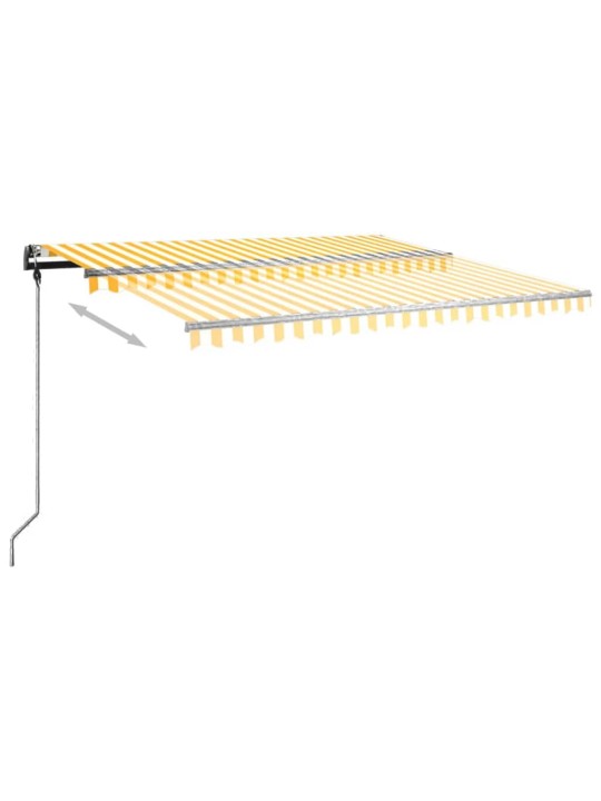 Automatiniu būdu ištraukiama markizė, geltona ir balta, 4x3,5m