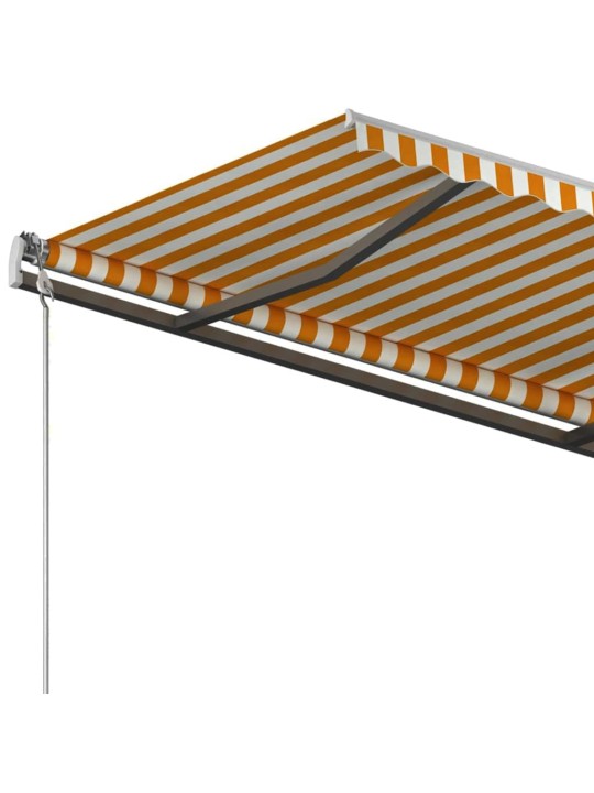 Automatiniu būdu ištraukiama markizė, geltona ir balta, 4x3,5m