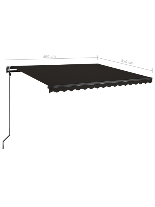 Automatinė markizė su LED/vėjo jutikliu, antracito, 4x3,5m
