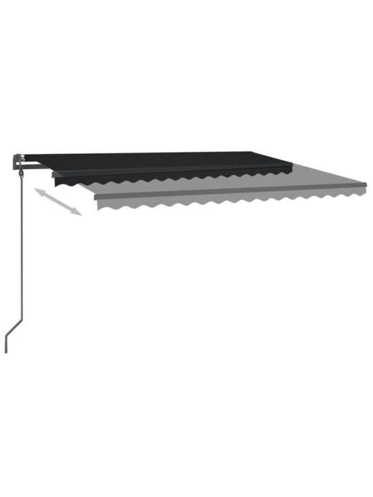 Automatinė markizė su LED/vėjo jutikliu, antracito, 4x3,5m