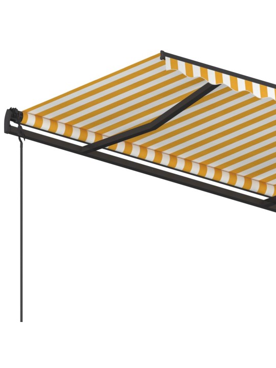 Automatiniu būdu ištraukiama markizė, geltona/balta, 4,5x3,5m