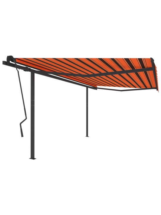Automatiniu būdu ištraukiama markizė, oranžinė/ruda, 4,5x3,5m
