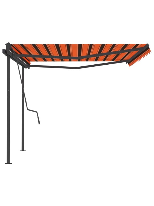 Automatiniu būdu ištraukiama markizė, oranžinė/ruda, 4,5x3,5m