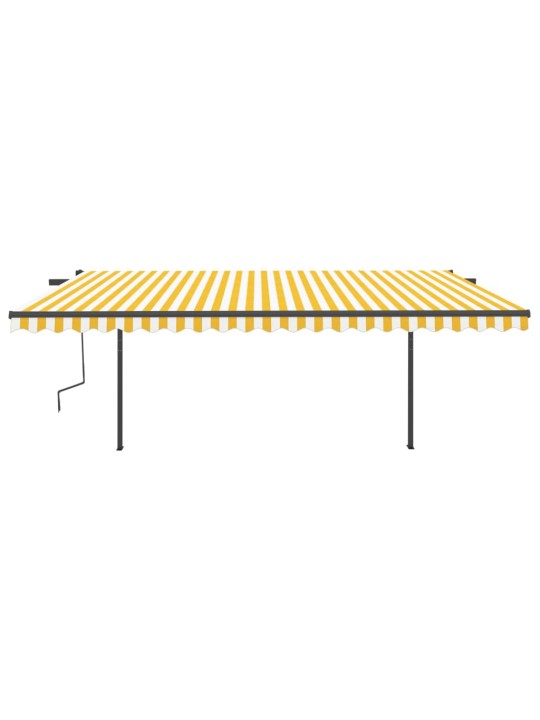 Automatiniu būdu ištraukiama markizė, geltona ir balta, 5x3,5m