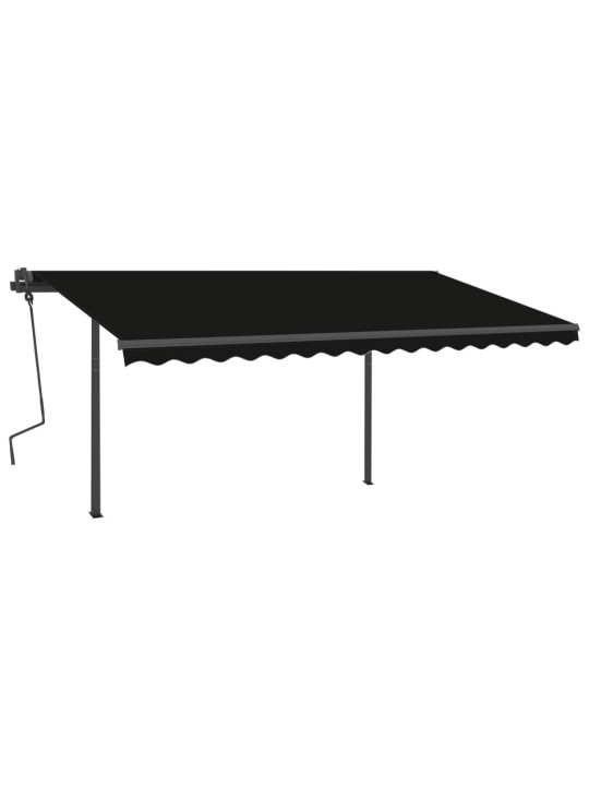 Automatinė markizė su LED/vėjo jutikliu, antracito, 5x3,5m