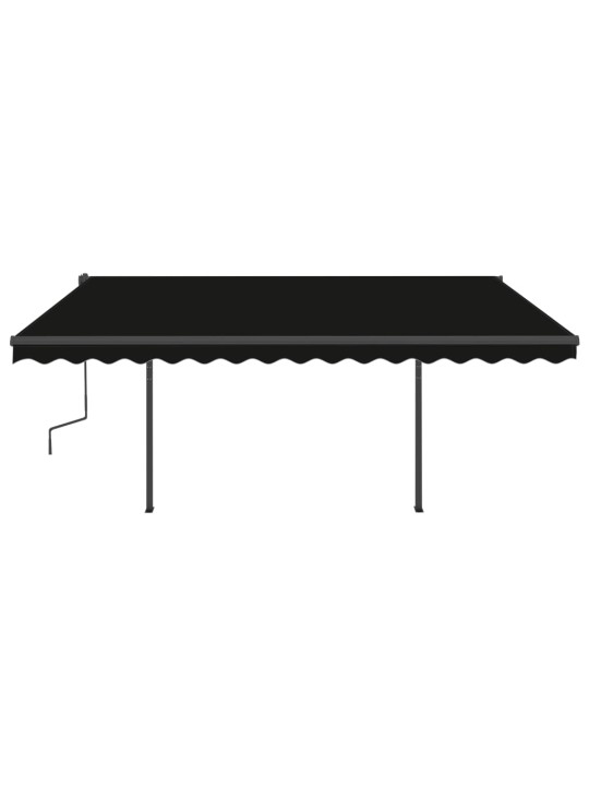 Automatinė markizė su LED/vėjo jutikliu, antracito, 5x3,5m