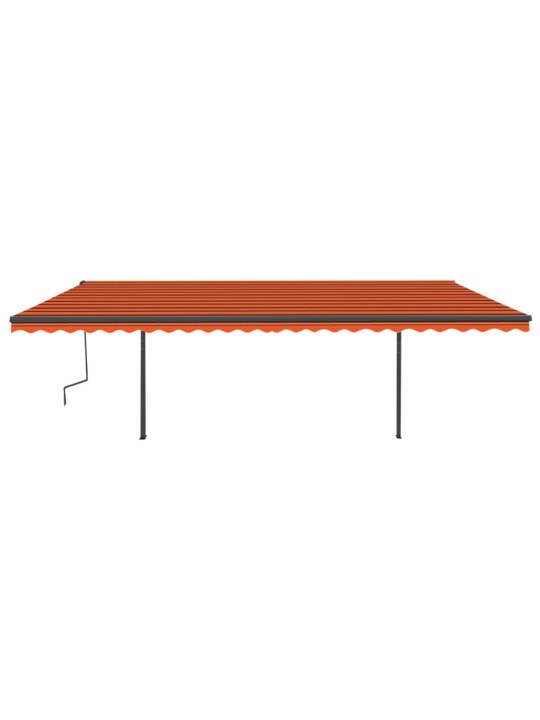 Automatinė markizė su LED/vėjo jutikliu, oranžinė/ruda, 6x3,5m