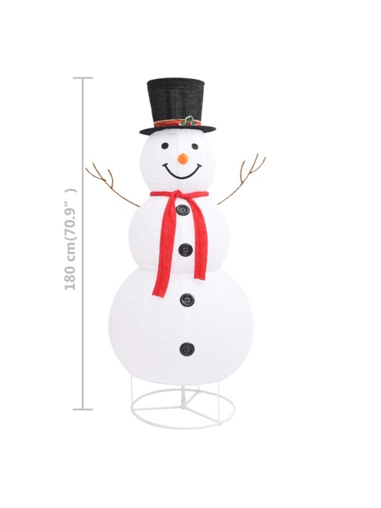 Kalėdų dekoracija sniego senis, 180cm, prabangus audinys, LED