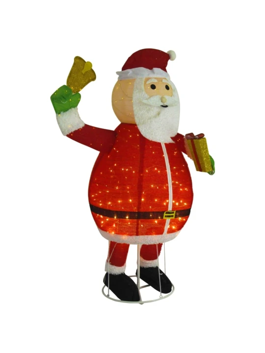 Kalėdinė LED dekoracija Kalėdų Senelis, 180cm, audinys