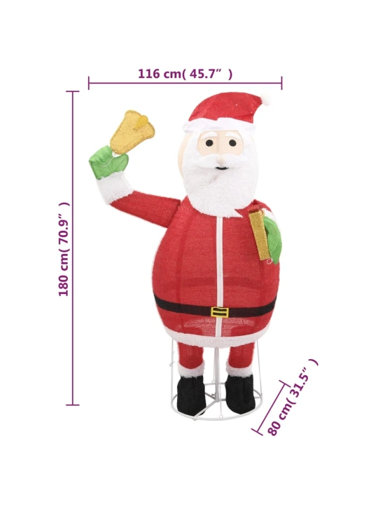 Kalėdinė LED dekoracija Kalėdų Senelis, 180cm, audinys