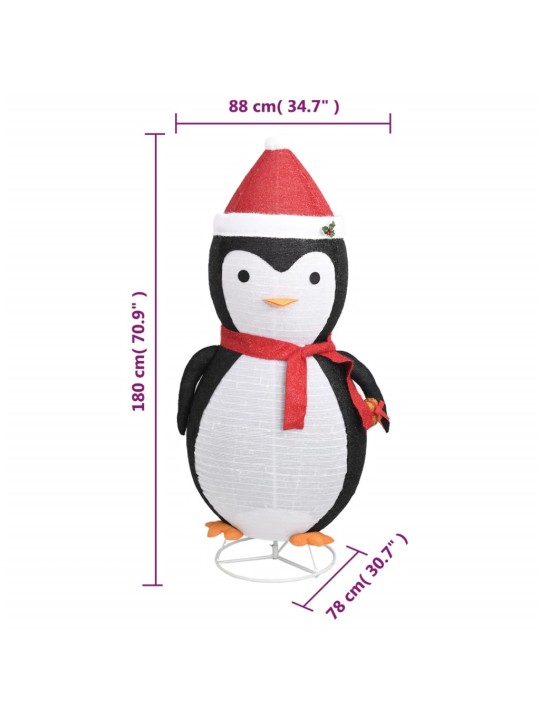 Kalėdinė LED dekoracija pingvinas, 180cm, prabangus audinys