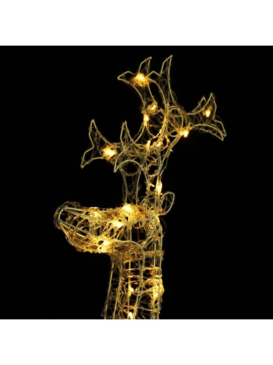Kalėdų dekoracija elnias, 60x16x100cm, akrilas, 90 LED lempučių