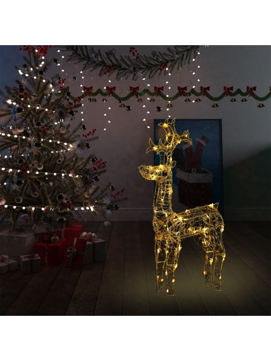 Kalėdų dekoracija elnias, 60x16x100cm, akrilas, 90 LED lempučių