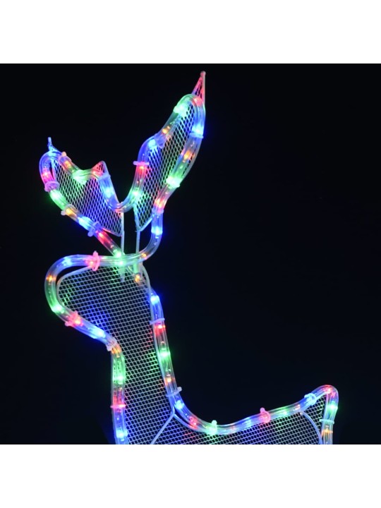 Kalėdinė lempučių ekspozicija elnias ir rogės, 432LED, tinklinė