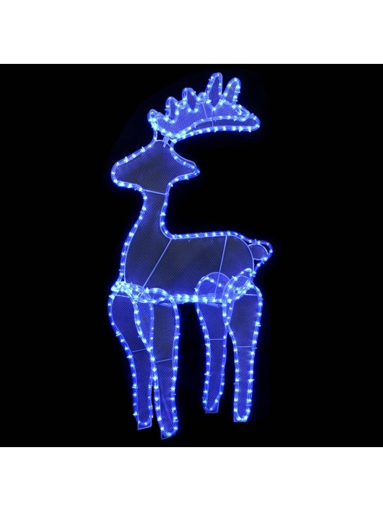 Kalėdų dekoracija elnias, 60x24x89cm, 306 LED, tinklinė