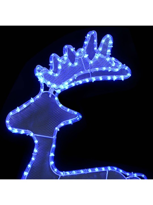 Kalėdų dekoracija elnias, 60x24x89cm, 306 LED, tinklinė