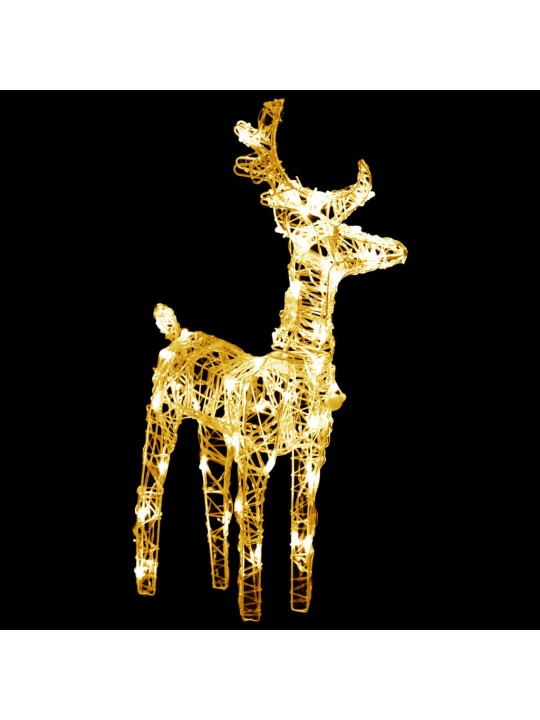 Kalėdų dekoracija elniai ir rogės, 130cm, akrilas, 160 LED