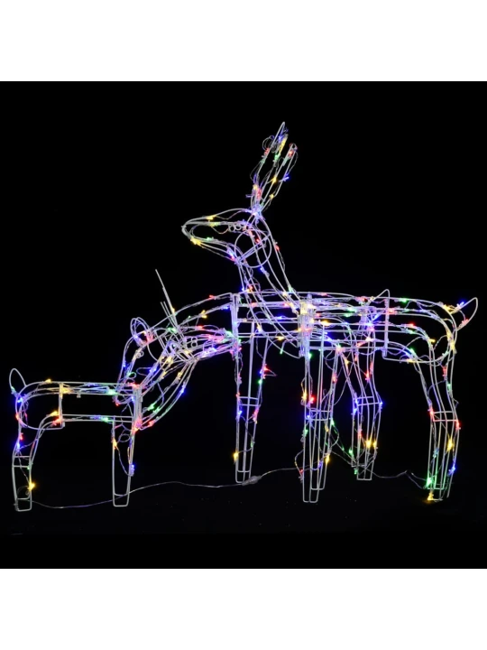Kalėdinė lempučių ekspozicija elniai, 3 dalių, 229 LED