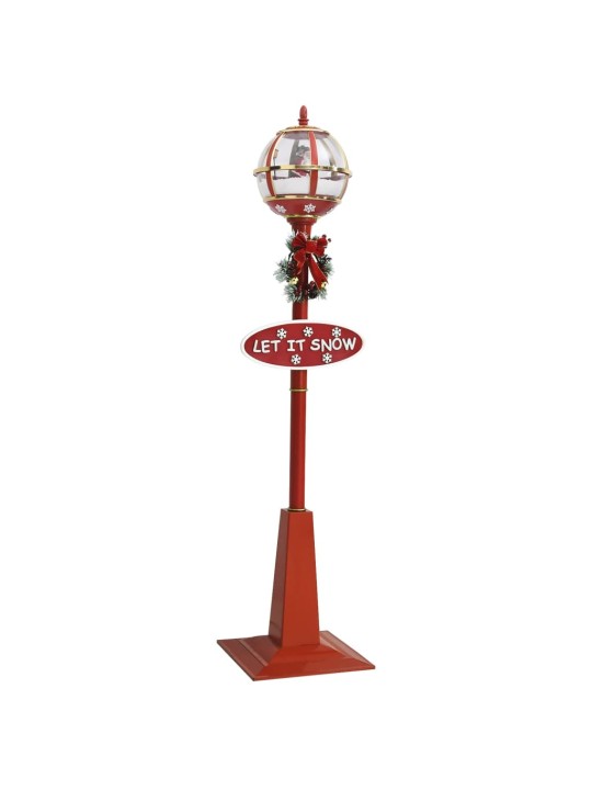Kalėdinis gatvės žibintas su Kalėdų Seneliu, 175cm, LED