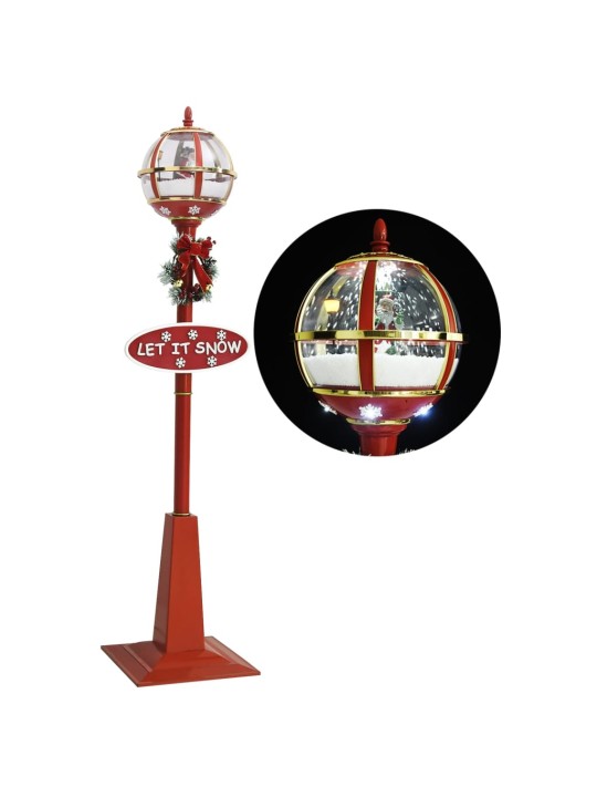 Kalėdinis gatvės žibintas su Kalėdų Seneliu, 175cm, LED