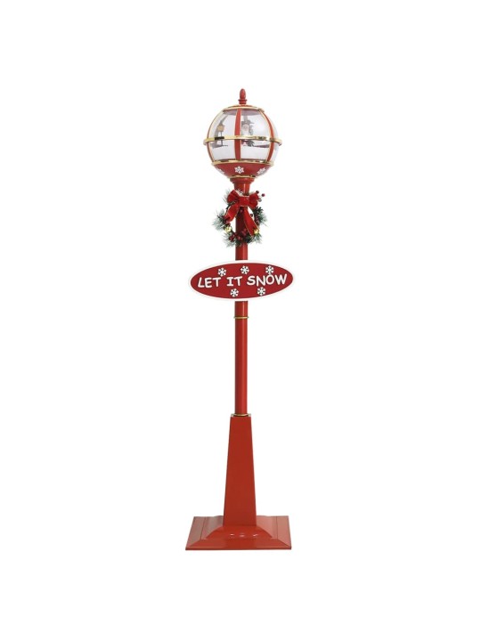 Kalėdinis gatvės žibintas su Kalėdų Seneliu, 175cm, LED