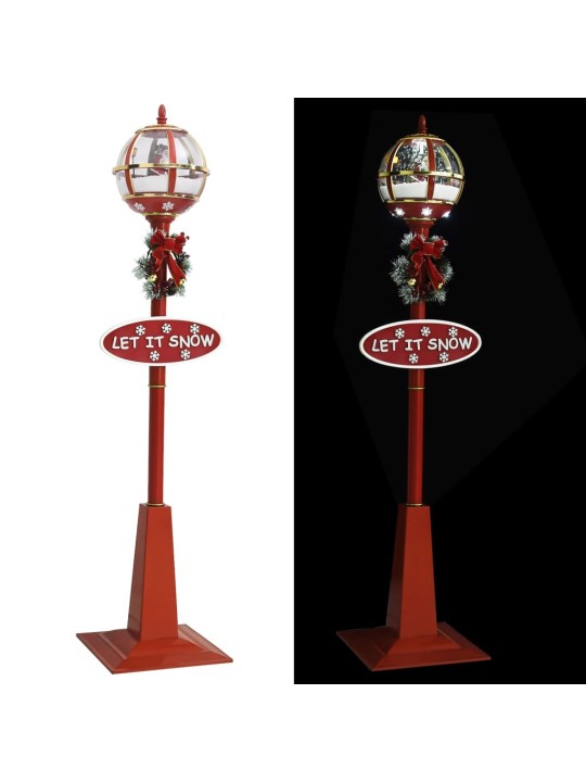 Kalėdinis gatvės žibintas su Kalėdų Seneliu, 175cm, LED