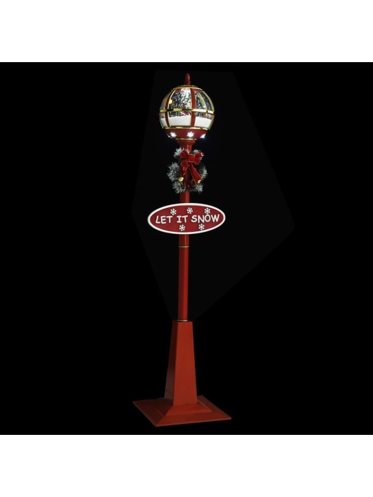 Kalėdinis gatvės žibintas su Kalėdų Seneliu, 175cm, LED