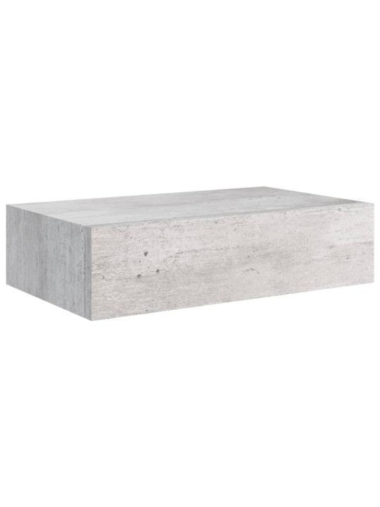 Lentynos su stalčiais, 2vnt., betono pilkos, 40x23,5x10cm, MDF
