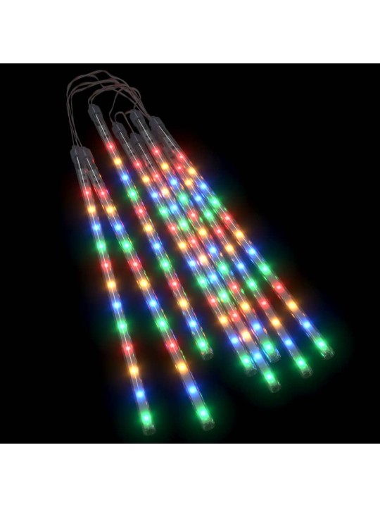Girlianda meteorų lietus, 8vnt., 30cm, 192 spalvotos LED