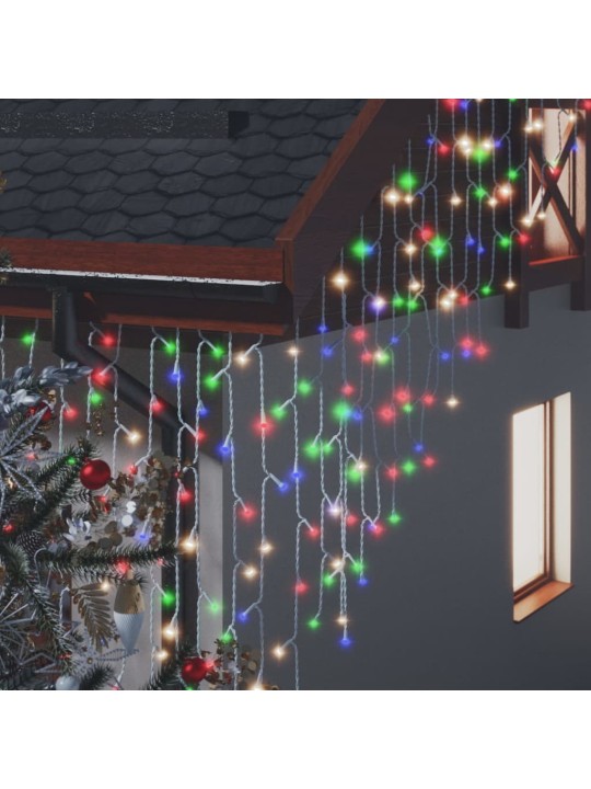 LED girlianda varvekliai, 10m, 400 spalvotų LED, 8 funkcijos