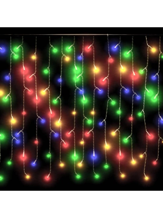 LED girlianda varvekliai, 10m, 400 spalvotų LED, 8 funkcijos