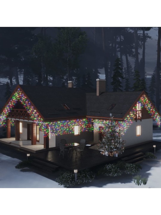 LED girlianda varvekliai, 10m, 400 spalvotų LED, 8 funkcijos