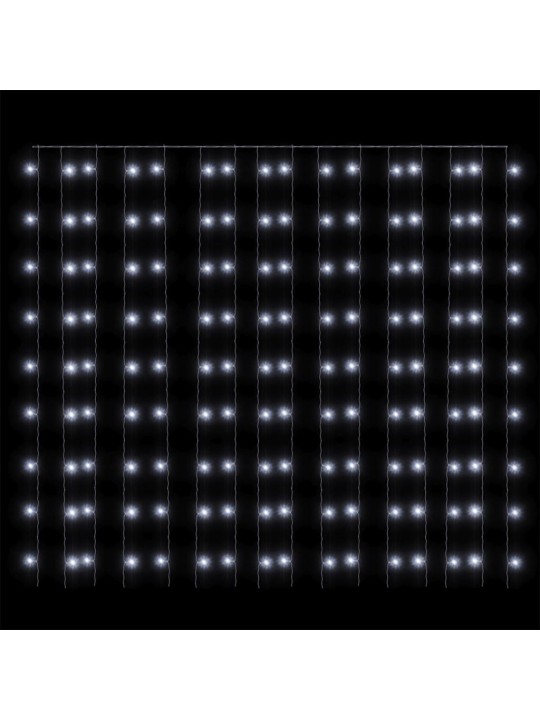 LED lempučių užuolaida, 3x3m, 300 šaltų baltų LED lempučių
