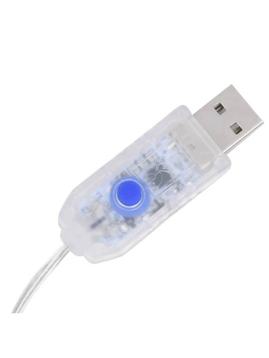 LED lempučių užuolaida, 3x3m, 300 spalvotų LED lempučių