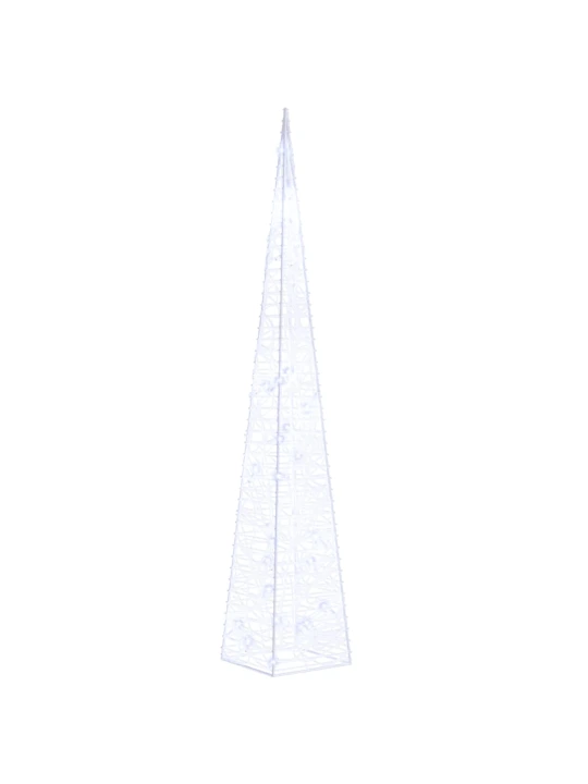 Akrilinė LED dekoracija kūgis, mėlynos spalvos, 60cm