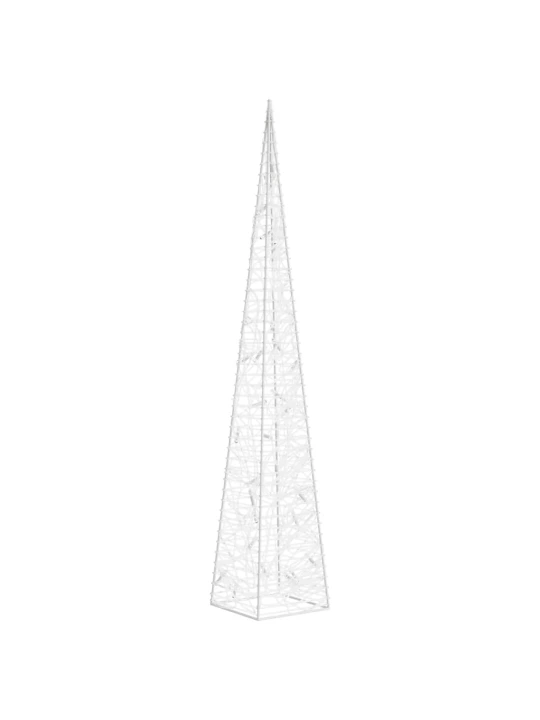 Akrilinė LED dekoracija kūgis, mėlynos spalvos, 60cm