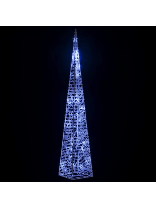 Akrilinė LED dekoracija kūgis, mėlynos spalvos, 60cm