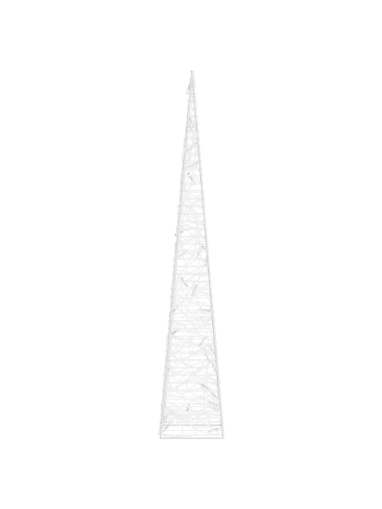 Akrilinė LED dekoracija kūgis, mėlynos spalvos, 60cm
