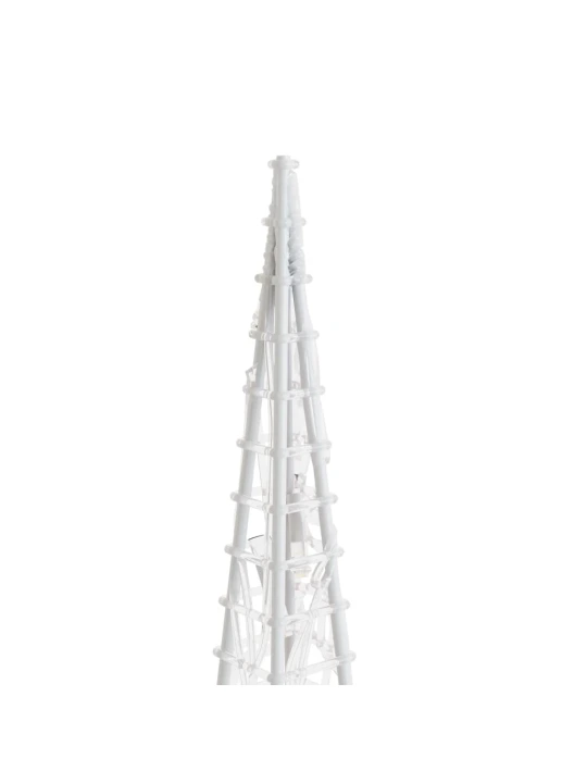 Akrilinė LED dekoracija kūgis, šaltos baltos spalvos, 90cm