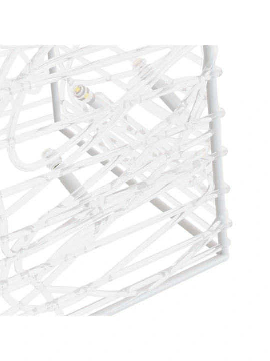 Akrilinė LED dekoracija kūgis, šaltos baltos spalvos, 120cm