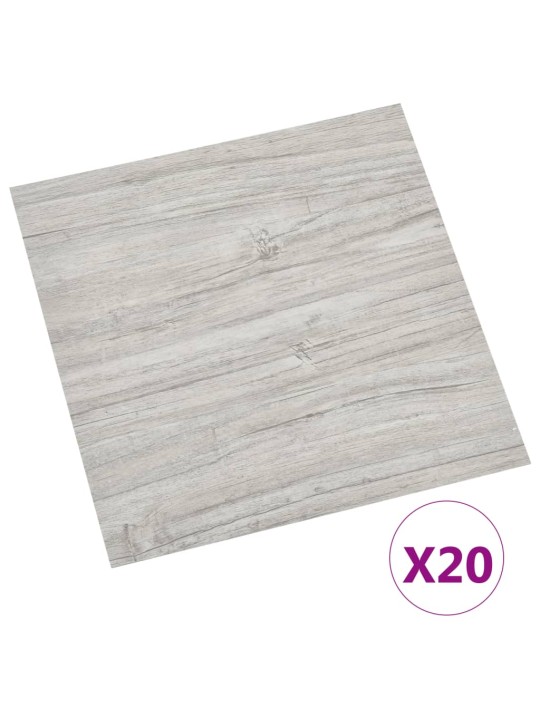 Grindų plokštės, 20vnt., pilkos, 1,86m², PVC, prilimpančios
