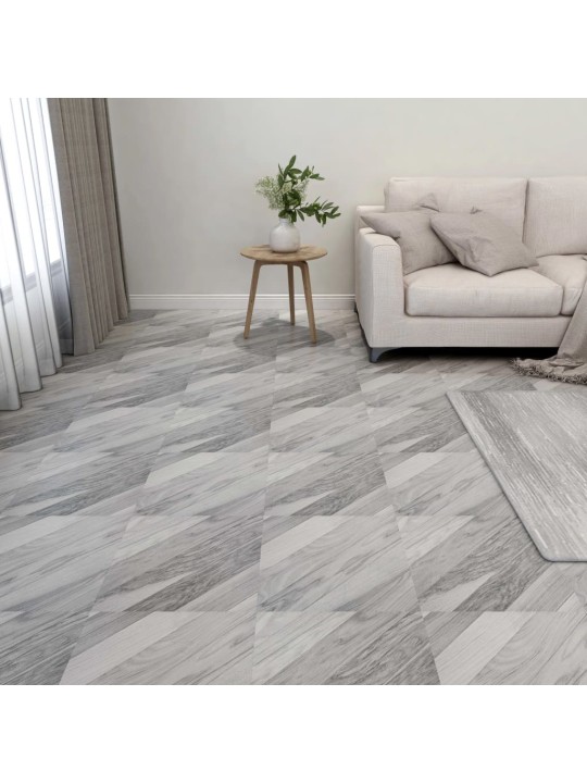 Grindų plokštės, 20vnt., pilkos, 1,86m², PVC, prilimpančios