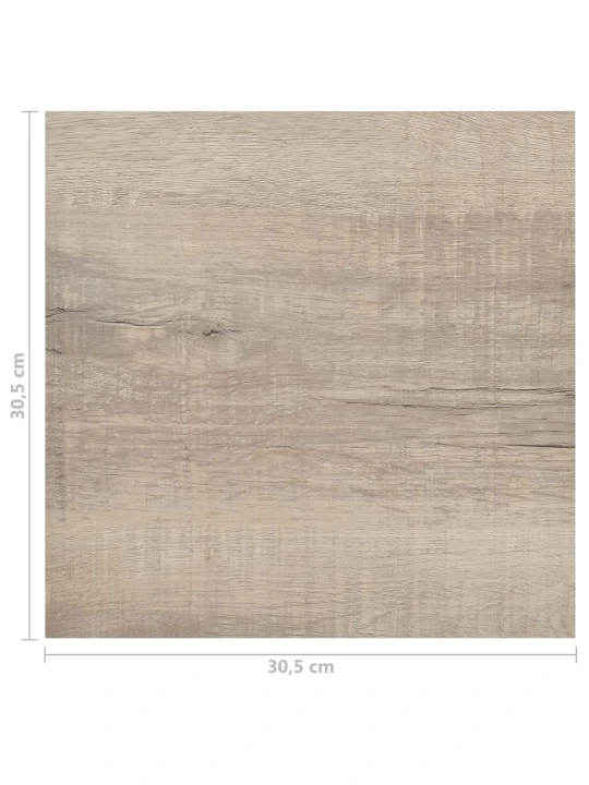 Grindų plokštės, 20vnt., taupe, 1,86m², PVC, prilimpančios