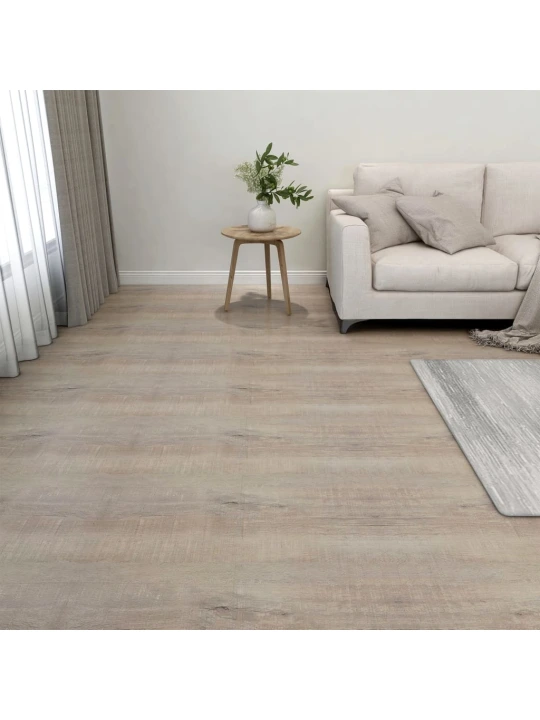 Grindų plokštės, 20vnt., taupe, 1,86m², PVC, prilimpančios