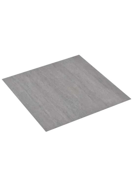Grindų plokštės, 20vnt., pilkos, 1,86m², PVC, prilimpančios