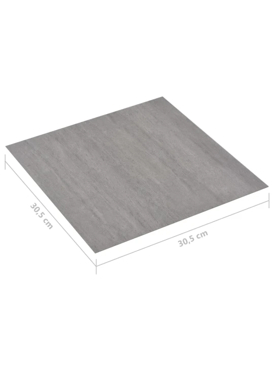 Grindų plokštės, 20vnt., pilkos, 1,86m², PVC, prilimpančios