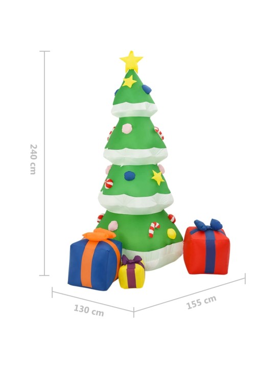 Pripučiama LED dekoracija Kalėdų eglutė, 240cm, vidaus/lauko