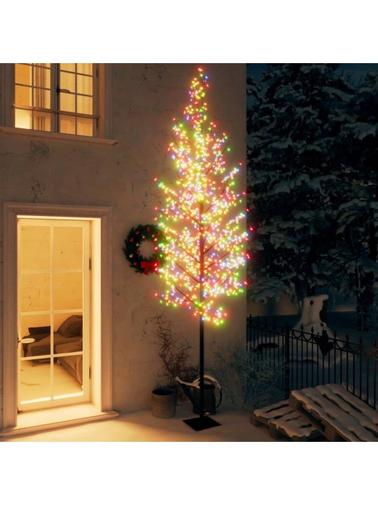 Kalėdinis medis, 400cm, 1200 spalvotų LED, su vyšnių žiedais