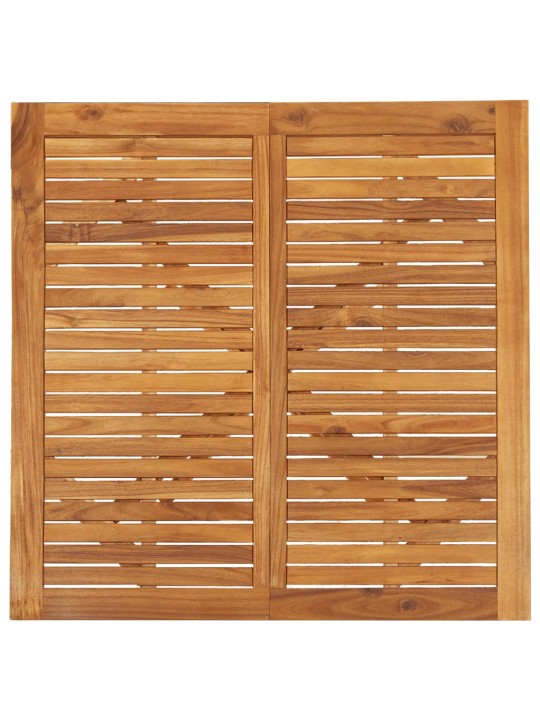 Sodo stalas, 110x110x75cm, akacijos medienos masyvas